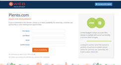 Desktop Screenshot of plento.com